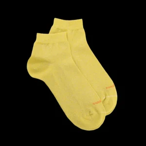 Femme Doré Doré Socquettes^Soquettes femme en coton avec effet brillant -