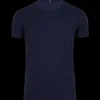 Doré Doré T-shirts^T-shirt homme en coton - Bleu marine foncé