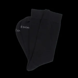 Homme Doré Doré Chaussettes^Boite cadeau de 3 paires de chaussettes homme en coton - Marron Caille