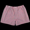 Doré Doré Caleçons & Boxer^Caleçon homme en coton à motif - Bleu marine foncé & rouge pommard