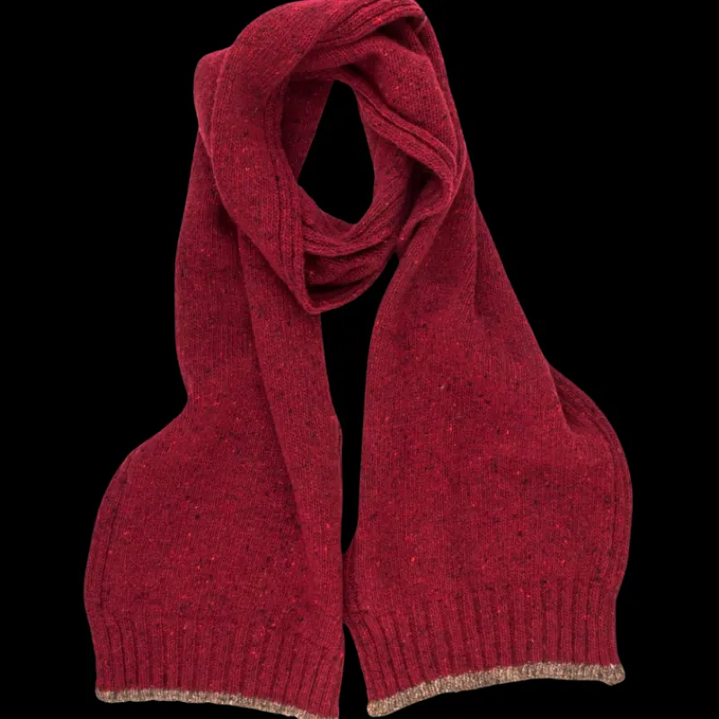 charpe_unisexe_en_laine___0.webp Doré Doré Écharpes^Écharpe unisexe en laine - Rouge amarante & Blanc Grive