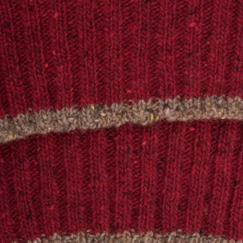 charpe_unisexe_en_laine___1.webp Doré Doré Écharpes^Écharpe unisexe en laine - Rouge amarante & Blanc Grive