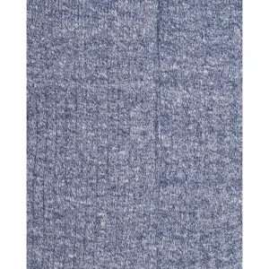 Homme Doré Doré Chaussettes^Chaussettes à côtes unies en lin et coton pour hommes - Bleu Voilier