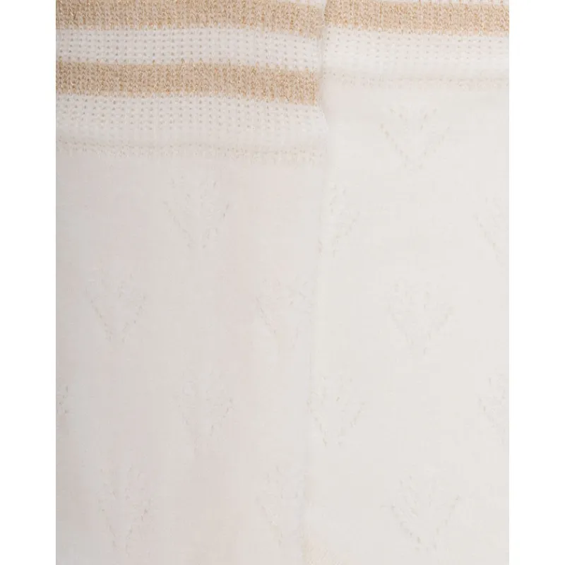 chaussettes_ajoures_en_co_1-4.webp Femme Doré Doré Chaussettes^Chaussettes ajourées en coton uni pour femmes - Blanc Givre