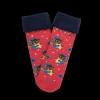 Enfant Doré Doré Chaussettes^Chaussettes anti-dérapantes enfant en coton à motif nounours - Rouge Ponceau