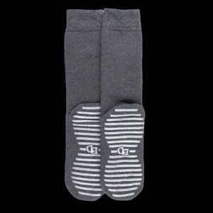 Homme Doré Doré Chaussettes^Chaussettes anti-dérapantes homme en coton - Gris oxford