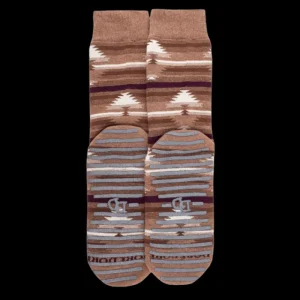 Femme Doré Doré Chaussettes^Chaussettes anti-dérapantes motif Navajo - Caille