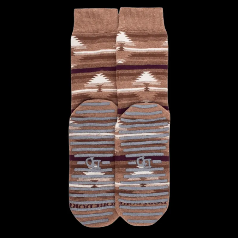 chaussettes_antidrapantes_0-6.webp Femme Doré Doré Chaussettes^Chaussettes anti-dérapantes motif Navajo - Caille