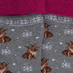 Enfant Doré Doré Chaussettes^Chaussettes anti-dérapantes fantaisie motifs chien et neige