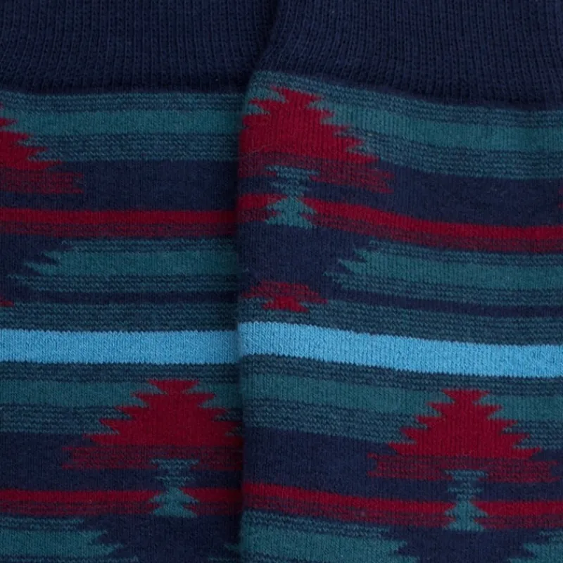 chaussettes_antidrapantes_1-8.webp Femme Doré Doré Chaussettes^Chaussettes anti-dérapantes femme en coton à motif tapis - Bleu Caban