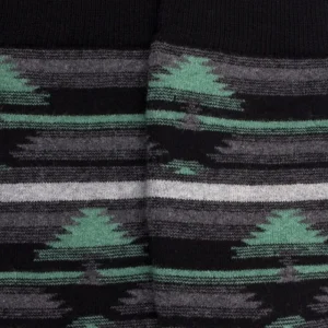 Femme Doré Doré Chaussettes^Chaussettes anti-dérapantes femme en coton à motif tapis - Noir & gris oxford