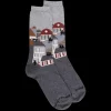 Femme Doré Doré Chaussettes^Chaussettes avec chats sur les toits de Paris