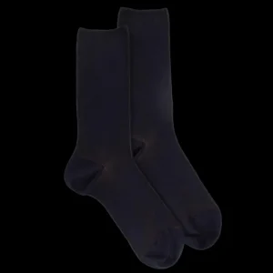 Homme Doré Doré Chaussettes^Chaussettes bicolores en laine - Marine