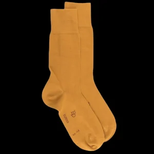 Homme Doré Doré Chaussettes^Chaussettes couleur curry en coton égyptien