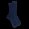 Homme Doré Doré Chaussettes^Chaussettes courtes pour hommes en TENCEL™ Lyocell et Modal à côtes unies. - Bleu