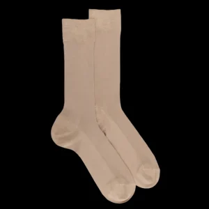 Homme Doré Doré Chaussettes^Chaussettes courtes pour hommes en TENCEL™ Lyocell et Modal à côtes unies. - Aulne