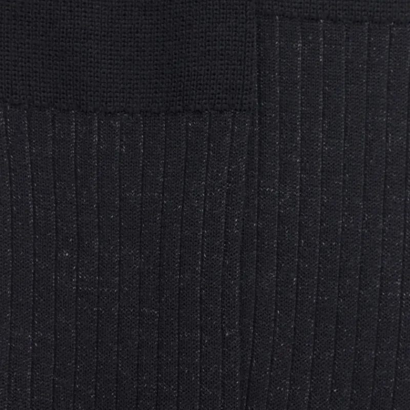 Homme Doré Doré Chaussettes^Chaussettes côtelé bicolores homme en laine et coton doux - Noir