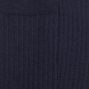 Homme Doré Doré Chaussettes^Chaussettes côtelé bicolores homme en laine et coton doux - Bleu marine