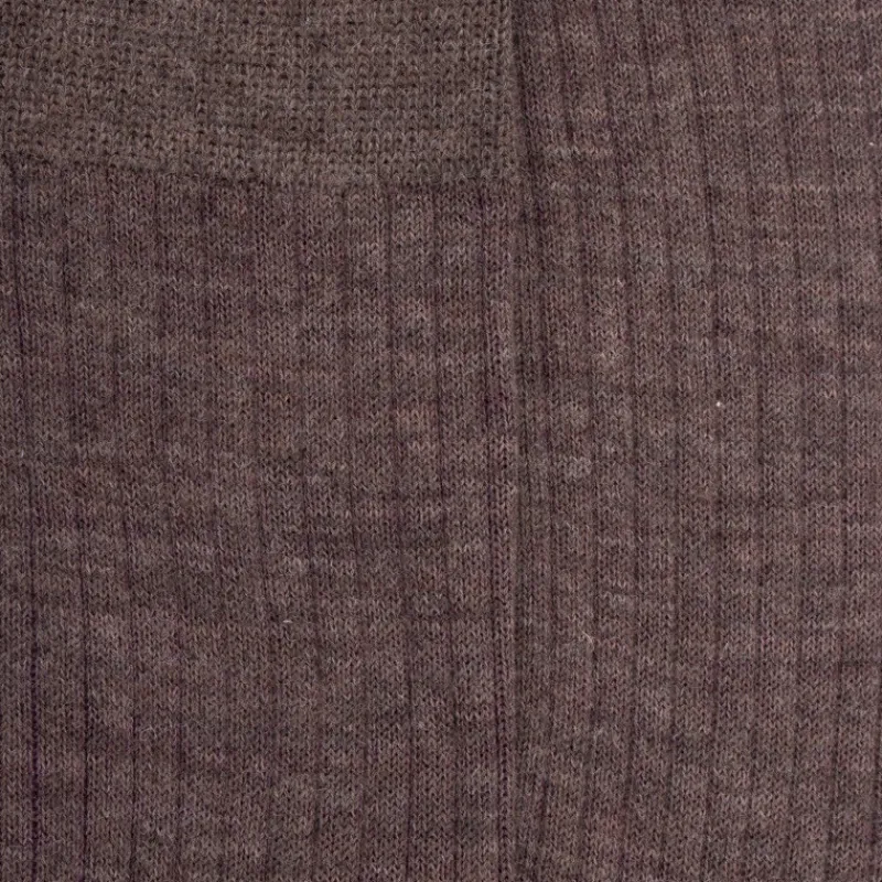 chaussettes_ctel_bicolore_1.webp Homme Doré Doré Chaussettes^Chaussettes côtelé bicolores homme en laine et coton doux - Brun loutre & quetsche
