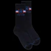 Femme Doré Doré Chaussettes^Chaussettes de sport en coton éponge pour femmes - Bleu marine foncé