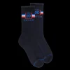 Homme Doré Doré Chaussettes^Chaussettes de sport en coton éponge pour hommes - Bleu marine foncé