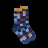 Enfant Doré Doré Chaussettes^Chaussettes Echiquier multicolore en coton doux