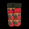 Enfant Doré Doré Chaussettes^Chaussettes en coton à motifs géométriques pour enfants - Rouge Ponceau