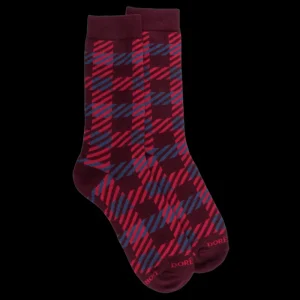 Homme Doré Doré Chaussettes^Chaussettes en coton à motifs écossais pour hommes -