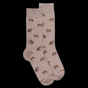 Homme Doré Doré Chaussettes^Chaussettes en coton à motifs Jaguar pour hommes - Beige Sahara