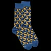 Homme Doré Doré Chaussettes^Chaussettes en coton à motifs géométriques pour hommes -