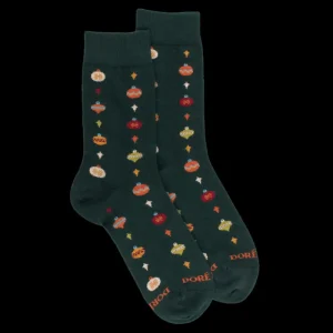 Homme Doré Doré Chaussettes^Chaussettes en coton à motifs de boules de Noël pour hommes - Gris-vert Fer