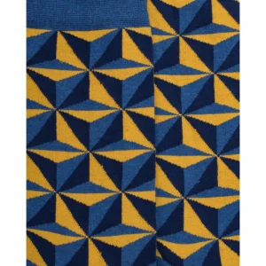 Homme Doré Doré Chaussettes^Chaussettes en coton à motifs géométriques pour hommes -