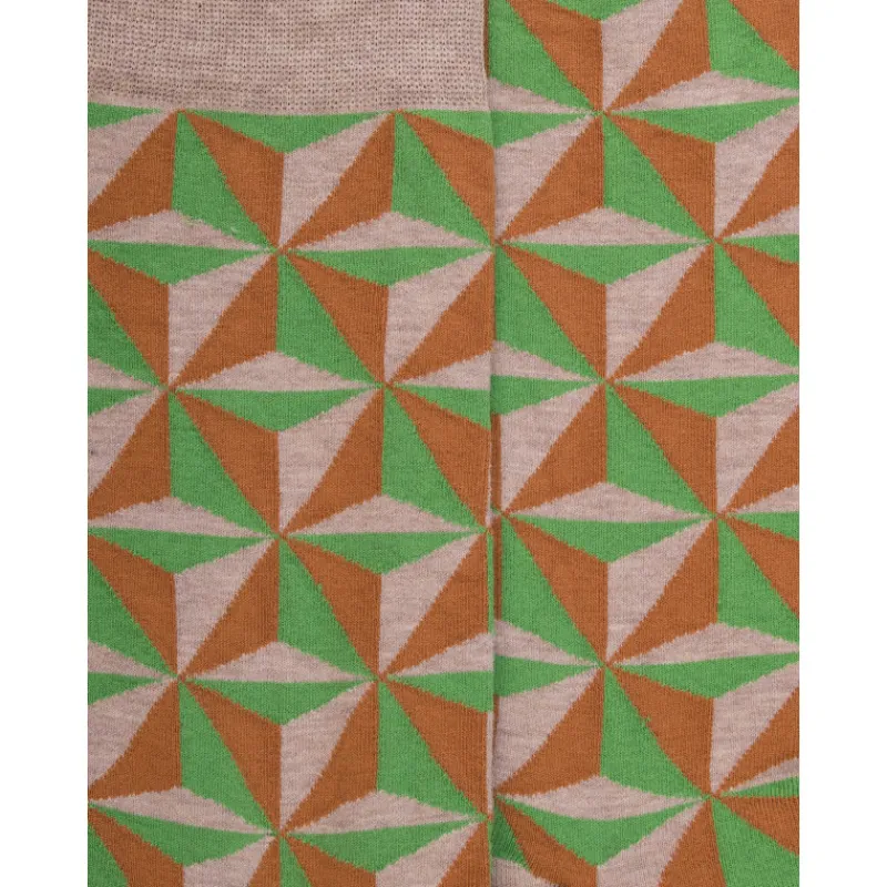 chaussettes_en_coton__mot_1-23.webp Homme Doré Doré Chaussettes^Chaussettes en coton à motifs géométriques pour hommes - Beige Sahara