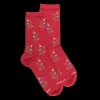 Femme Doré Doré Chaussettes^Chaussettes en coton égyptien pour femmes avec motifs de bouquets de fleurs -