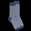 Homme Doré Doré Chaussettes^Chaussettes en coton égyptien pour hommes avec motifs entrelacés - Bleu Port