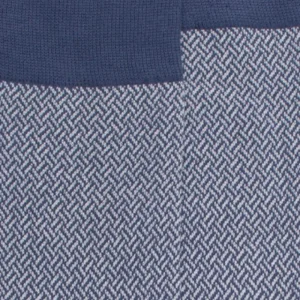 Homme Doré Doré Chaussettes^Chaussettes en coton égyptien pour hommes avec motifs entrelacés - Bleu Port