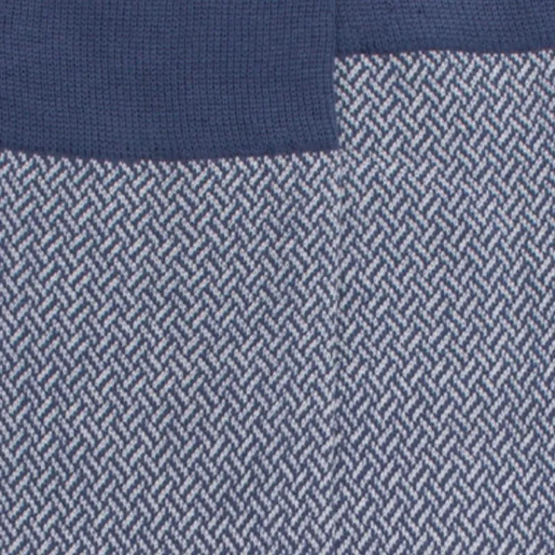 chaussettes_en_coton_gypt_1-9.webp Homme Doré Doré Chaussettes^Chaussettes en coton égyptien pour hommes avec motifs entrelacés - Bleu Port