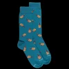 Homme Doré Doré Chaussettes^Chaussettes en coton pour hommes avec motif de guitare mexicaine -