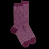 Femme Doré Doré Chaussettes^Chaussettes en laine à motifs pour femmes - Rouge sangria