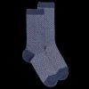 Femme Doré Doré Chaussettes^Chaussettes en laine à motifs pour femmes - Bleu Caban