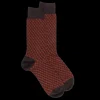 Homme Doré Doré Chaussettes^Chaussettes en laine à motifs pour hommes - Marron Chocolat