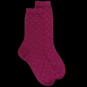 Femme Doré Doré Chaussettes^Chaussettes en laine avec losanges ajourés -