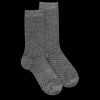 Enfant Doré Doré Chaussettes^Chaussettes en laine pour enfants avec motif à micro-carré - Gris Bourrasque