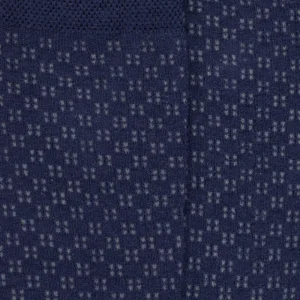 Enfant Doré Doré Chaussettes^Chaussettes en laine pour enfants avec motif à micro-carré - Bleu Caban