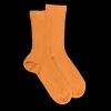 Femme Doré Doré Chaussettes^Chaussettes en laine unie côtelée pour femmes - Orange épices