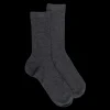 Femme Doré Doré Chaussettes^Chaussettes en laine unie côtelée pour femmes - Gris étain
