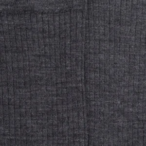 Femme Doré Doré Chaussettes^Chaussettes en laine unie côtelée pour femmes - Gris étain