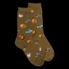 Enfant Doré Doré Chaussettes^Chaussettes enfant en coton à motif univers - Vert pistache