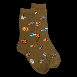 Enfant Doré Doré Chaussettes^Chaussettes enfant en coton à motif univers - Vert pistache