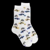 Enfant Doré Doré Chaussettes^Chaussettes enfant en coton à motifs voitures de course -